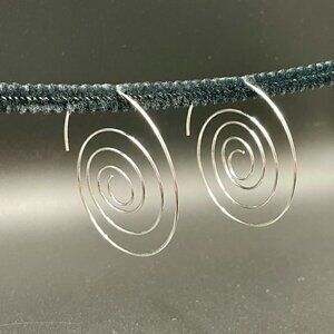 Silver Tone Multi Spiral Earrings in Silver #1242silver